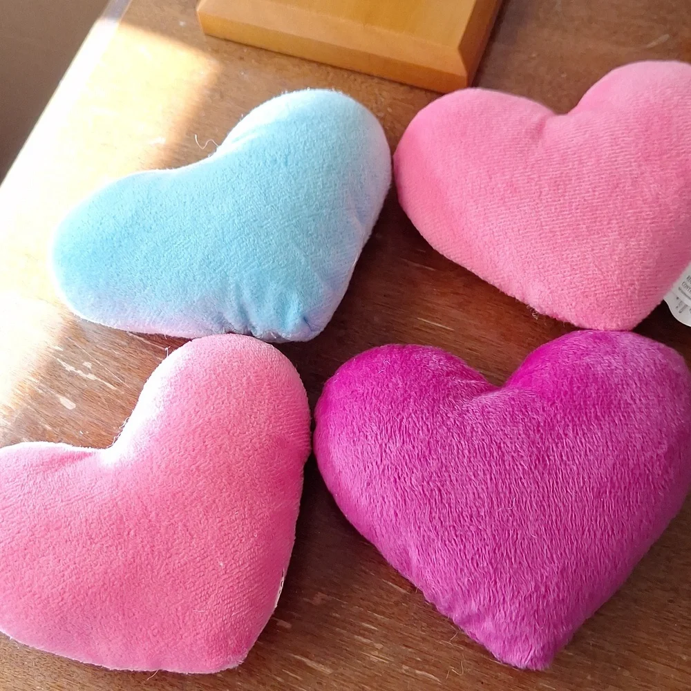 Amazon Pink and Blue Heart Holiday Pillows
